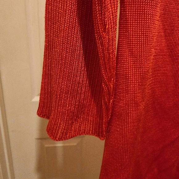 Adrienne Vittadini NWT Lightweight Red Cardigan Sweater Size XL - Picture 3 of 7